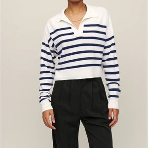 Reformation Cashmere Polo Sweater - new with tags!
